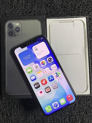 iphone 7 telefon: IPhone 11 Pro, 256 GB, Matte Midnight Green, Zəmanət, Simsiz şarj, Face ID — 2
