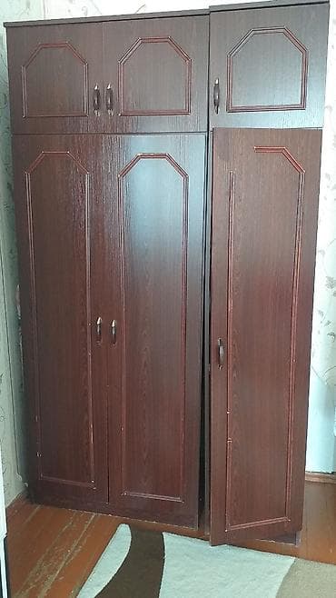 6 qapı, Qəhvəyi, Digər material, Açılan, Düz dolab