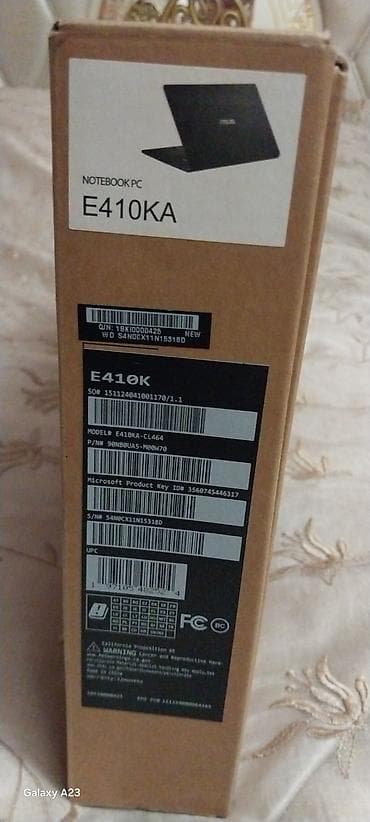 2 el laptop: ASUS E410K noutbuk Texniki xüsusiyyətlər: - Model: ASUS E410K — 6