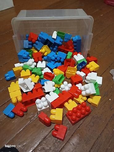 konstruktor maşınlar: Plastik konteynerdə böyük ölçülü uşaq konstruktor dəsti - Parlaq — 3