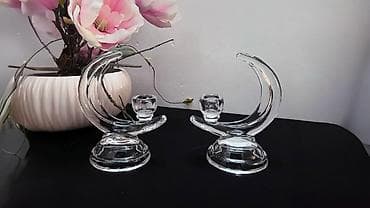 Digər ev dekoru: Şüşə “Aypara” dizaynlı şamdan - Material: şəffaf, qalın şüşə - — 2