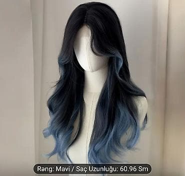 acki sekilleri: Məhsul: Təbii görünüşlü düz kəsimli uclu peruk (qaaşlı/franjlı) — 5