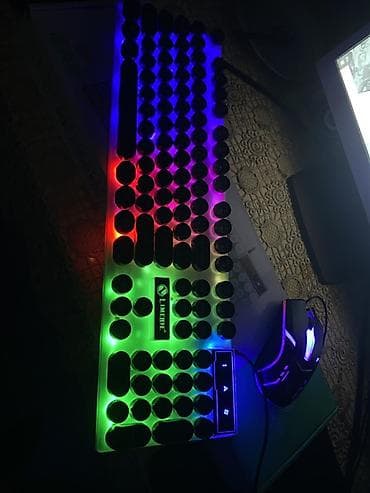 komputer aksesuarları: Salam maus+klavi rgb ela isiqi yanir 2 gundur almisam yenisi hediyye — 1
