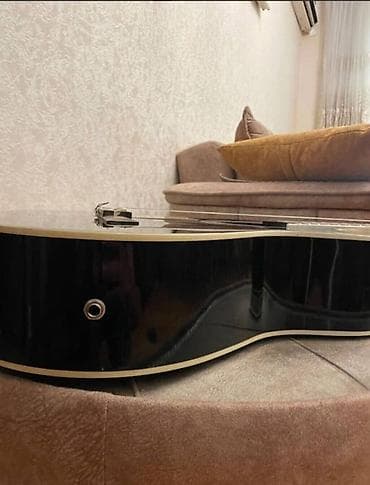 Elektro-klasik gitara – kəsikli (cutaway) korpus, qara lak örtük — 1