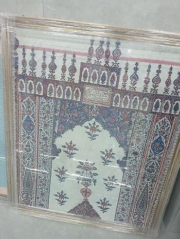 divar paneli: Çərçivəli dekorativ tekstil panelləri (2 ədəd)qedimi,köhne - Üslub — 1