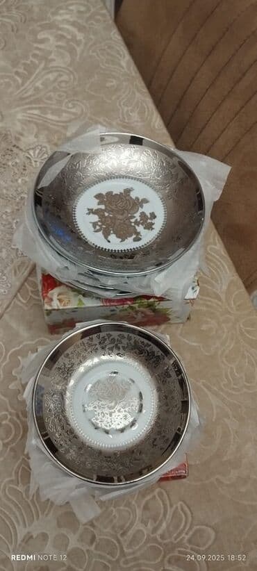 Metal naxışlı qablar dəsti - Material: paslanmayan polad tipli metal