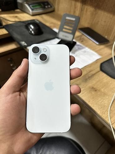 IPhone 15, 128 ГБ, Белый, Гарантия, Отпечаток пальца, Face ID