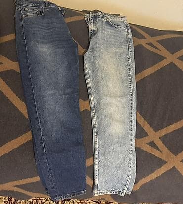 cins kurtqa: Iki cüt klassik denim cins şalvar dəsti. ikisi de baha alini. ikisin — 1