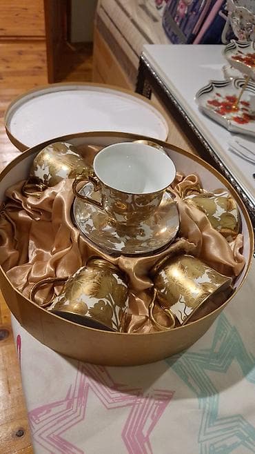 Çay dəsti, rəng - Qızılı, Farfor lalafo.az -da Çay dəsti, rəng - Qızılı, Farfor