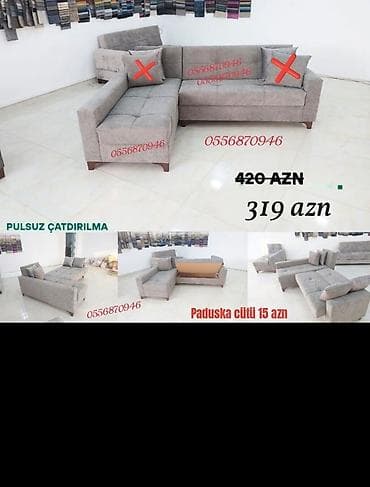 Künc divan, Yeni, Açılan, Bazalı, Parça, Pulsuz çatdırılma