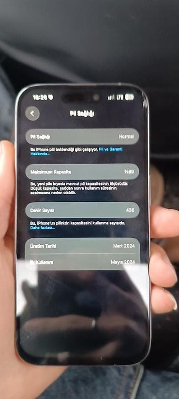 iphon 15 pro: IPhone 15 Pro, 128 GB, Natural Titanium, Simsiz şarj, Face ID — 5
