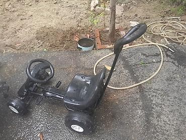 uşaq maşnı: Uşaq üçün pedallı go-kart - Rəng: qara - 4 təkərli stabillik - — 3