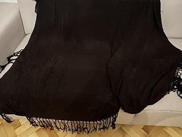 Hicab: Qəhvəyi/qaraya çalan şal – iri ölçü, kənarları püsküllü Gedimi - — 2