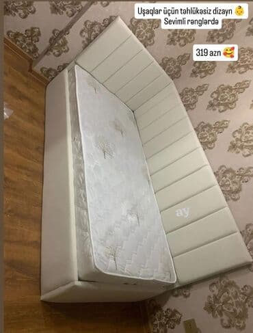 спинка для кровати: Oğlan və qız üçün, Çarpayı, Matras ilə — 1