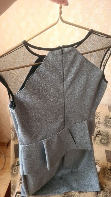 dest paltar: Qadın paltarı – kokteyl/axşam modeli - Rəng: gümüşü-boz, xırda — 2