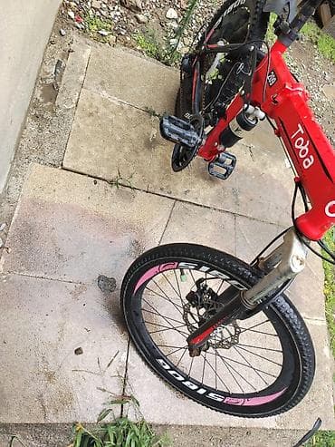 motorlu velik: Toba qatlana bilən dağ velosipedi - Rəng: qırmızı - Qatlanan — 3