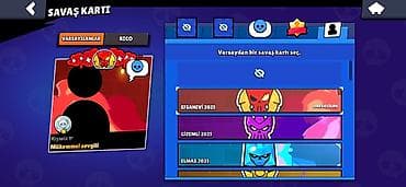 Brawl Stars hesabı – zəngin kosmetika və kolleksiya Xüsusiyyətlər: -