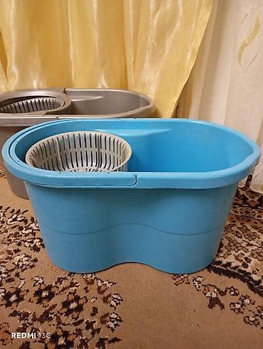 mop: Biri 3 man. istifadə olunub. əla vəziyyətdədir Döner səbətli mop — 1