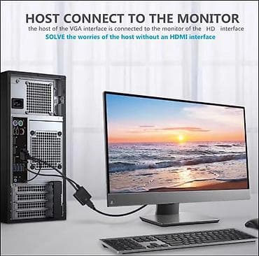 redmi note 8 kabro: VGA-dan HDMI-yə video və audio çevirici adapter kabeli - Giriş: VGA — 3