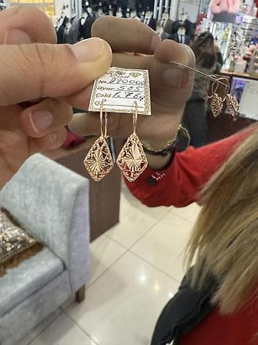 Qol saatları və aksesuarlar: Sırğa, Sarı qızıl, 585 Əyar, 178 g — 4