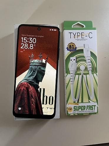 telef: Redmi Note 12, 128 GB, rəng - Qara, Sensor, Face ID — 8