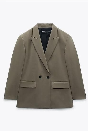 pencek turkce: ZARA qadın blezeri - Rəng: zeytun-boz (khaki tonunda) - Model: ikili — 1