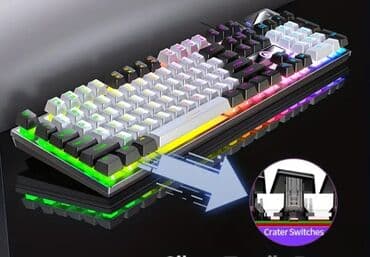 Планшеты: 🔥 RGB işıqlı YINDIAO simli klaviatura — stil, rahatlıq və performans — 2