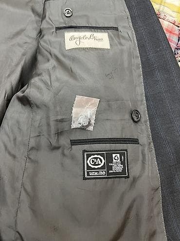 pencəy: İkiqat düyməli kişi pencəyi - Rəng: tünd kömür-boz - Naxış: incə — 9