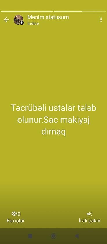 Vakansiya: Gözəllik salonu üçün təcrübəli ustalar axtarılır - Sahələr
