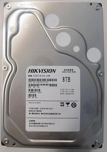 Hikvision 8TB, yenidir