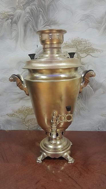 Samovar – 5 litr həcm Qiymət: 200 manat Ünvan: Kürdəxanı - Klassik