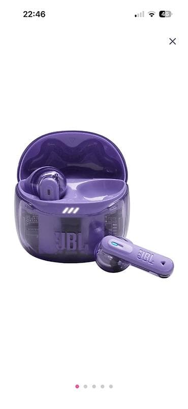 bluetooth qulaqliq: JBL Wave Buds – simsiz qulaqlıq (bənövşəyi, şəffaf qapaqlı etui) - — 2