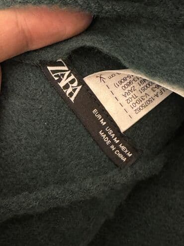 kişi ayaqqabları: ZARA kişi şarfı – tükcüklü kənarlı model - Rəng: tünd yaşıl — 3