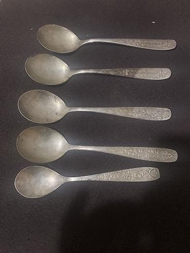 tifani dest: 5 ədəd metal çay qaşığı dəsti - Material: metal ərintisi (üzərində — 3