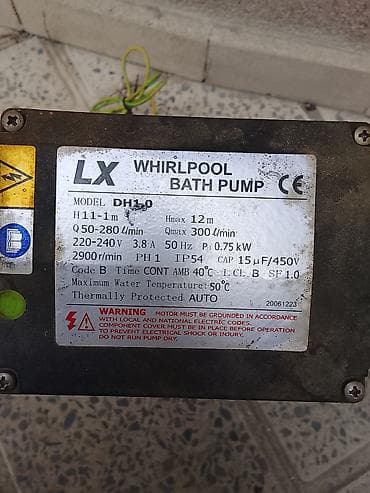 aqadel nasos: LX Whirlpool Bath Pump – Model DH1.0 - Tip: Hidromasaj/whirlpool — 3