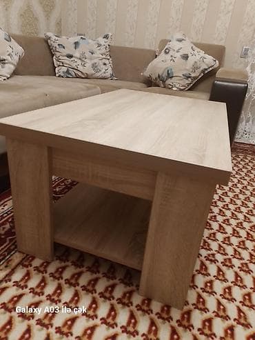 Sifarişlə ofis mebeli: Düz masa, Açılmayan, Təkərsiz, Sadə laminat, Zəmanətsiz — 2