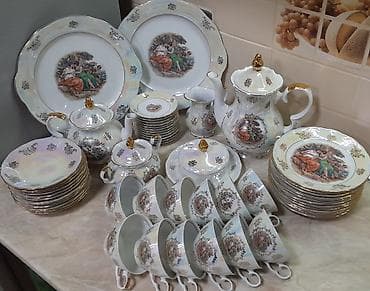 Çay dəsti, Farfor, 12 nəfərlik, Almaniya