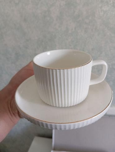 Çay dəsti, rəng - Ağ, Keramika, 12 nəfərlik, Türkiyə — 2