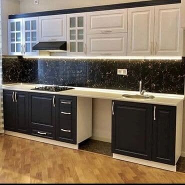 ремонт кухни в хрущевке: Sifarişlə mətbəx dəsti, Özü çəkən petlələr, MDF, Kredit yoxdur, Pulsuz çatdırılma, Rayonlara çatdırılma — 1