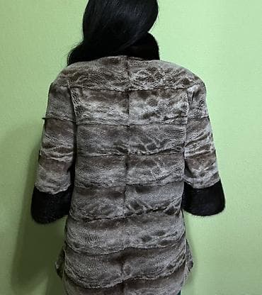 kürkler: Zərif qadın kürkü – qısa model - Material: təbii xəz (yumşaq, sıx — 3