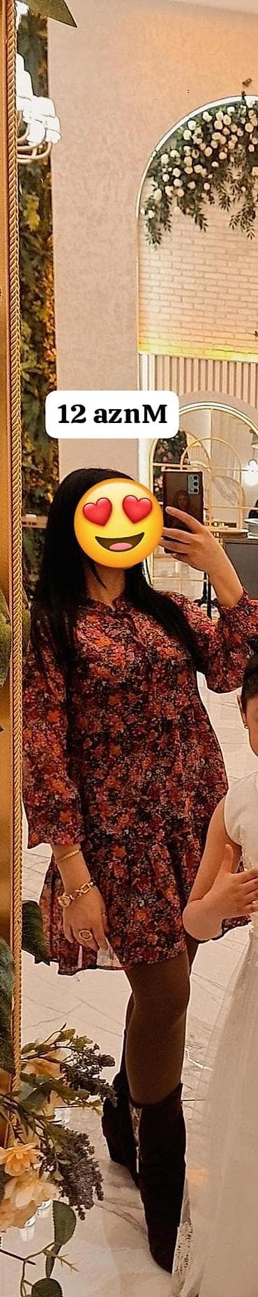 Qadın paltarı – çiçək naxışlı, uzunqol, mini uzunluqda. - Model lalafo.az -da Qadın paltarı – çiçək naxışlı, uzunqol, mini uzunluqda. - Model