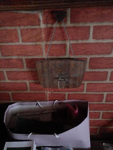 Məişət və dekor əşyaları dəsti - Divar saatı: Taxta korpuslu, asma