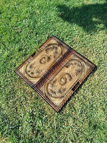 idman daşlari: Taxta Nərd-Taxta (Backgammon) dəsti - Material: keyfiyyətli ağac — 8