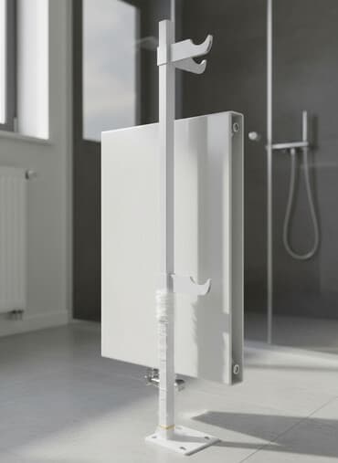 isti döşəmə boruları: Radiator üçün döşəmə dayaq-bərkidici - Təyinat: Divara bərkidilməsi — 1