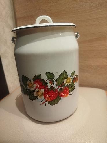 Emallı süd bidonu/çəllək – 2 ədəd