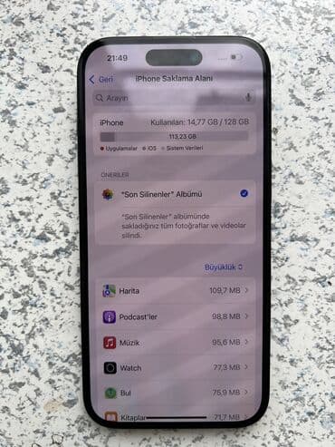 iphone 15 2 ci el: IPhone 15, 128 GB, Qara, Barmaq izi, Face ID — 5