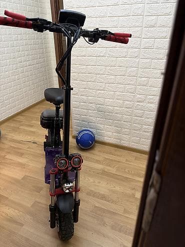 3 tekerli scooter: Elektrik skuter – oturacaqlı, güclü işıqlanma və iri təkərli — 3
