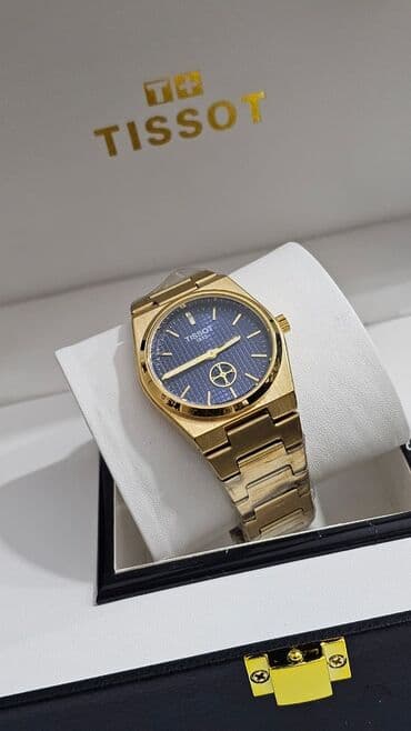 Kişi ayaqqabıları: Yeni, Qol saatı, Tissot, rəng - Qızılı — 7