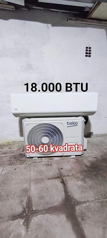 Техника и электроника: Кондиционер Beko, Б/у, 50-60 м², Сплит-система, Нет кредита, Платная установка — 1