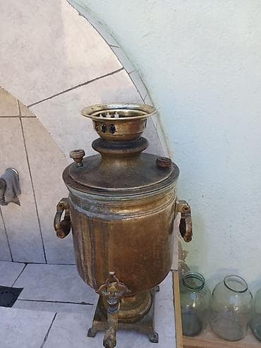 simavar: Qədim samovar, 1900 il, Mis, Vəziyyəti: Əla — 3